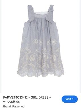NWT Patachou embroidered dress